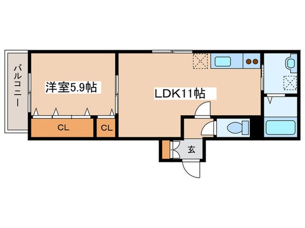 エステラ美園Ｂ館の物件間取画像